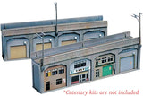 N Scale Greenmax 2143 Warehouse, Store Kit Under Railway Viaduct Diorama Scenery Model