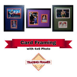 Card Framing - Custom Framed Sports Display Case - 8.5x11 Frame and 4x6 Photo Model