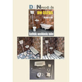 Accessories for Diorama Bathtub and Washbasin Toilet Dan Models 35285 Scale 1:35 Model