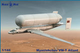 Mikro Mir 144-035 - 1/144 Myasishchev VM-T Atlant, scale plastic model aircraft Model