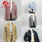 1/6 Plaid Shirt Coat Set Clothes Accessory Model for 12'' 30CM BJD Action Figure Model