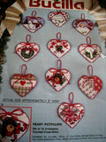 Bucilla Christmas Holiday Counted Cross Tree Ornament Kit, HEART POTPOURRI,82843 Model