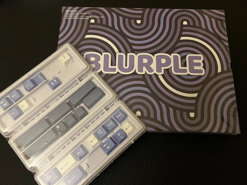 GMK Blurple Base Set, Obscure Kit (ABS double shot keycaps) Model