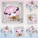 Anime Keycaps Honkai Elysia Clear Backlit Though Keycap for Cherry MX Keyboard Model