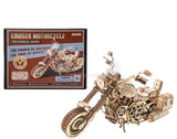 Rokr Cruiser Motorcycle Hog Mechanical Gears 3D Wooden Puzzle DIY Model Kit Model