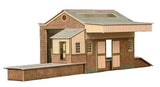 GOODS DEPOT BUILDING Brick Steam Train OO /HO 1/72 scale SUPERQUICK Card KIT A7o Model