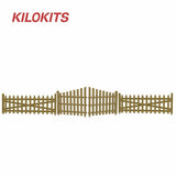KILOKITS 1/72 Pointed Picket Fence Set Unpainted Miniature Model Building Kits Model