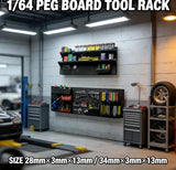 1/64 Mechanic Tool Pegboard Auto Repair Wall?Mounted Tools Scene Decor Model Model
