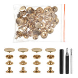 50Set Leather Snap Fasteners Kit 17mm Metal Snaps with 3 Setter Tools Gold Model