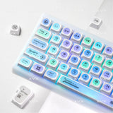 XVX White Cats Eye MAX Profile PBT Keycap Set 136-Key Double Shot MX Switch Model
