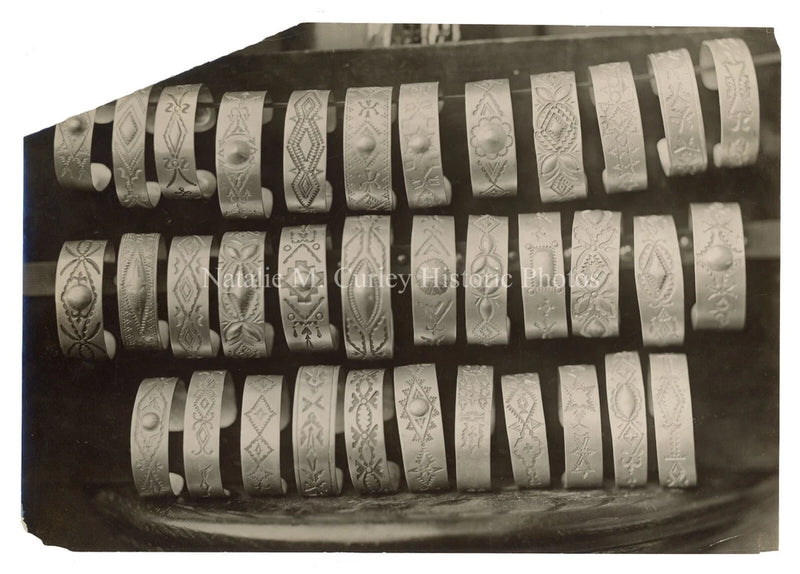 1910s Navajo Silver Jewelry Indian Boarding School Press Photo Model