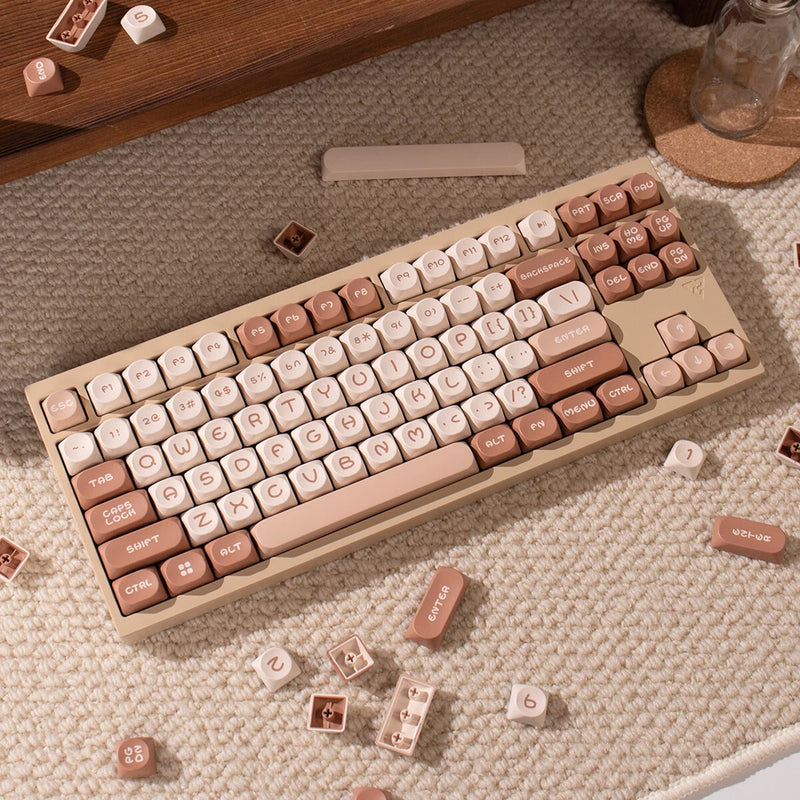 PBT Pink Green Pig Kawaii Girl ThemeKeycaps MOA Profile for MX Model