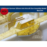 1/350 Scale German 105mm Anti-Aircraft Assembly Model 8pcs/set Model