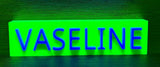 UV Glow Friends | Vaseline NamePlate Name Plate | Glass Cabinet Display Sign Model