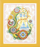DIY Counted Cross Stitch Kit "Bright festival" 8.1x10.1 in / 20.5x25.6 cm Model