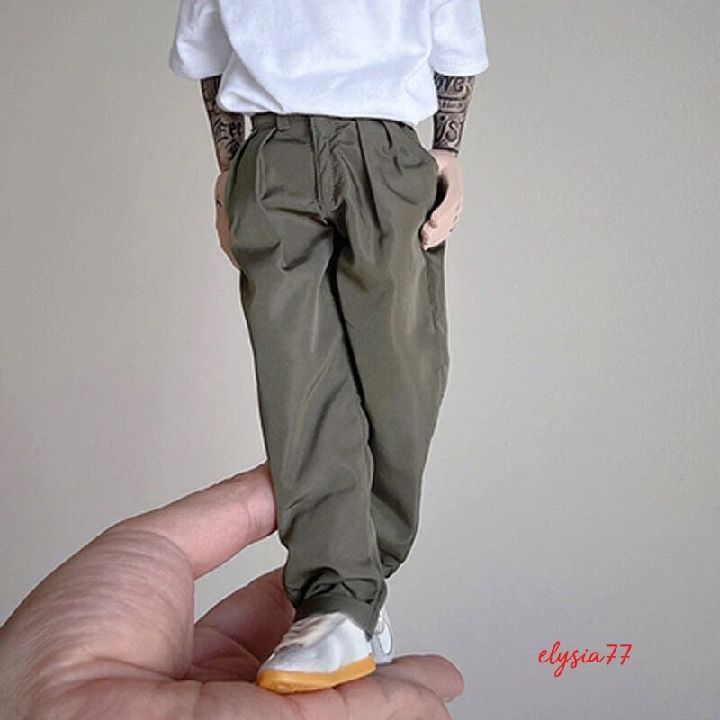1/6 Army Green Trousers Model Clothes Fits for 12" Action Figure Collectibles Model