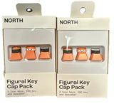 ??(2pk) North Figural Key Cap 5 Pack-Keyboard Keycap-Orange Sushi-New! Model