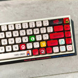 Red Mario Keycaps Set PBT Transparent Dyesub for Cherry MX Mechanical Keyboards Model
