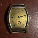 Benrus AR-15 Vintage Tonneau Manual Wind Small Seconds Gold Dial Watch RUNNING! Model