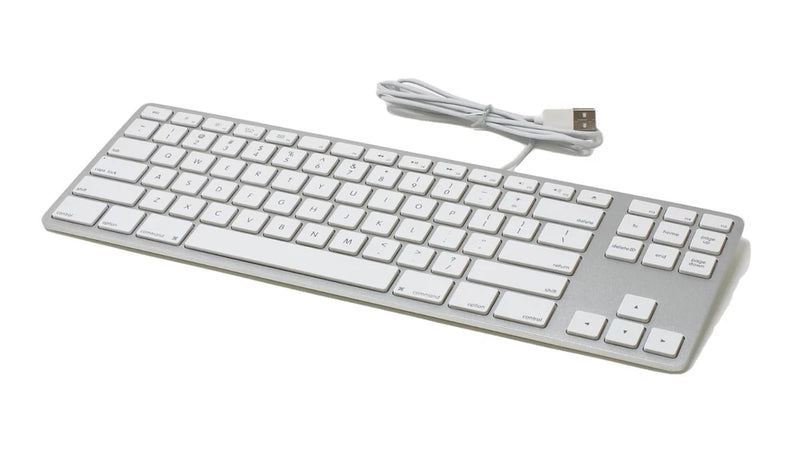 NEW Matias Wired Aluminum Tenkeyless Keyboard for Mac - Silver USB 2.0 Volume Model