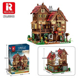 Reobrix Medieval Tavern Bistro Modular Village Building Block Model Kit 66018 Model