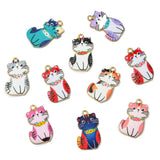45pcs Alloy Cat Charms Enamel Pendant for Bracelets Earring Necklace Jewelry DIY Charms