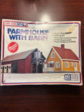Life-Like HO Scale Farmhouse With Barn #1336 - New In Sealed Package Model