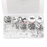 380Pcs Stainless Steel E-Clip Circlip External Retaining Snap Ring Set 1.5-15mm Model