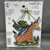 Counted Cross Stitch Kit 2651 Giraffe Curly-Q's NOS Jungle Animal Plastic Canvas Model