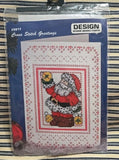 Design Works Crafts SANTA Cross Stitch Greetings Kit #5817 New Sealed Model
