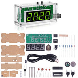4-Digit Digital DIY Clock Kit with Acrylic Shell Soldering Practice for Students Model