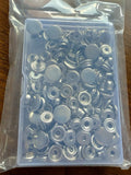 Set of 50 inSilver Leather Snap Fasteners Kit 15mm Metal Snap Buttons Model