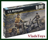 Italeri Plastic Model kit 1/35 Scale U.S. MOTORCYCLES HARLEY DAVIDSON D-DAY #322 Model