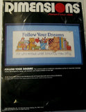 Dimensions -Stamped Cross Stitch - Follow Your Dreams Kit 3087 NEW  Bears Dreams Model