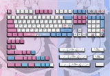 Anime Re Zero Rem Ram Keycaps PBT 140 Keys For Cherry MX Razer Corsair Keyboard Model