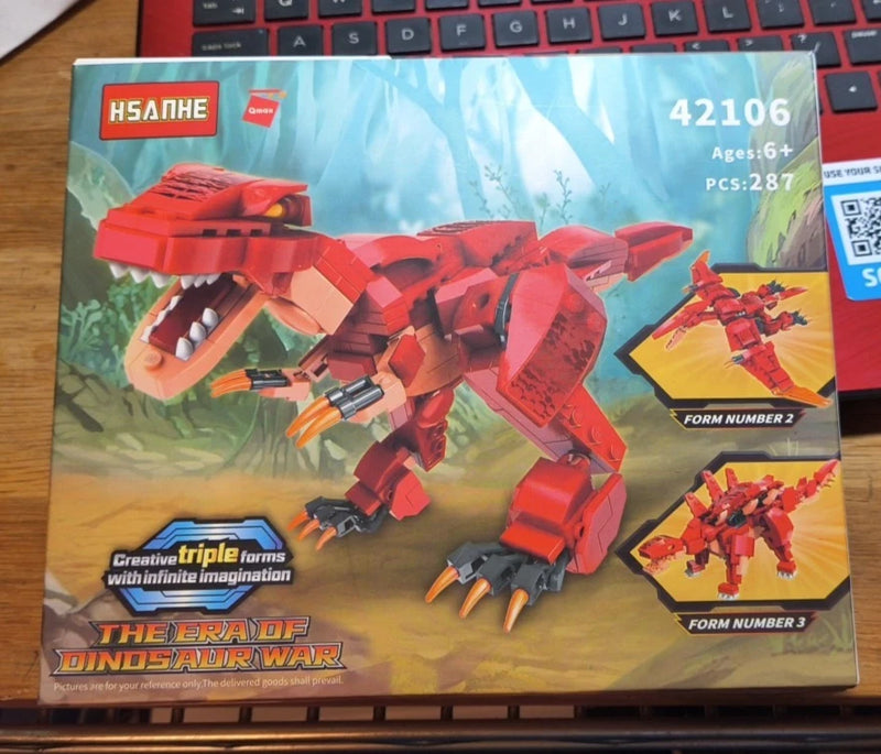 HSANHE STEM 3 in1 Dinosaurs Building Kits 287PCS, Toys for Kids Age 6-10 Year... Model