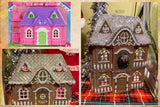 New Mini Doll House Dollhouse Halloween Haunted Crafts DIY Gingerbread Christmas Model