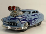 Muscle Machines 1949 Mercury Grey With Purple Flames 1/18 Scale Diecast Model