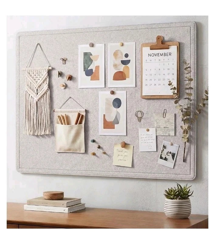 AKTOP Latte Felt Foldable Cork Board Vision Picture Board with Pins 24 X 18 NEW Model