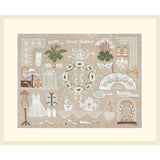 Le Bonheur des Dames counted cross stitch kit "All White", 46,5x35cm, DIY Model