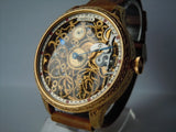 Skeleton Wrist Watch Vintage 1920 Mechanical Omega Swiss Movement Model
