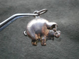 Large Heavy Pig Vintage Solid Sterling Silver Bracelet Charm Pendant  12.0g Charms