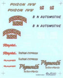 Slixx 8024 Gasser Mini Sheet #10 1/24 1/25 Drag waterslide decal Model