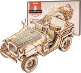 3D Wooden Puzzle for Adults-Mechanical Car Model Kits-Brain Teaser Puzzles-Vehic Model