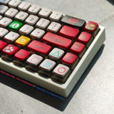 Red Super Mario Keycaps Set PBT SAX Profile for Cherry MX Mechanical Keyboards Model
