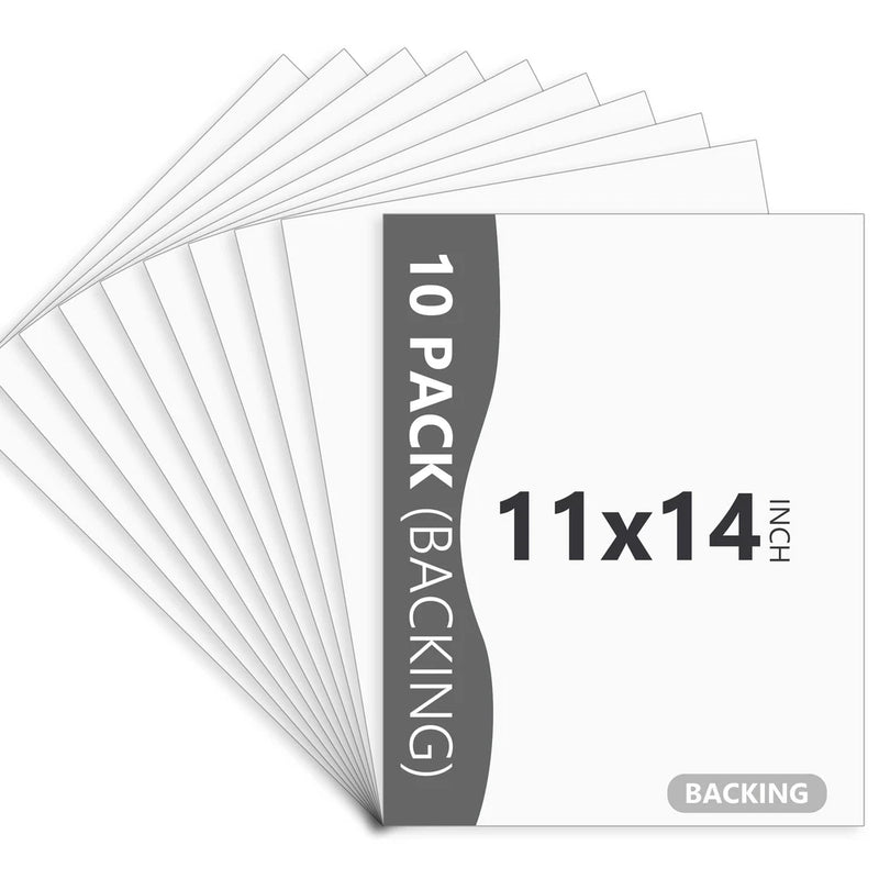 Somime 10 Pack Backing Boards,11X14 Uncut White Mats Matboards Model