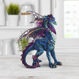 Blue/Purple Dragon Statue 5"H Figurine Ornament Home Decor Unique Gift Model