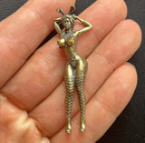 2.3" Brass Hot Rabbit Girl Statue Art Beauty Model Figurine Artwork Collection Model