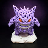Gengar Inspired 3D Printed Display Pokemon Hollow Shadowbox Figurine Model