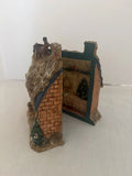 Vintage Christmas Hinged House Santa Reindeer Interior Scenes Holiday Figurine Model